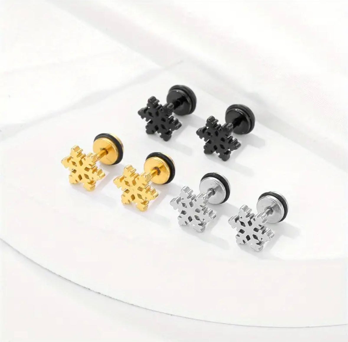 Snowflake Stainless Steel Studs