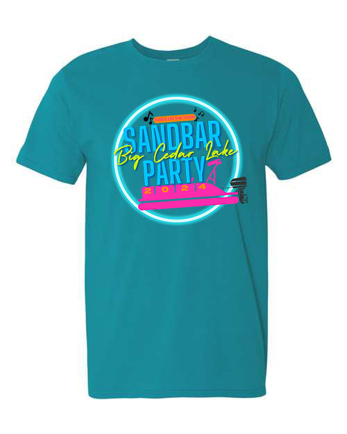 Sandbar Party Tee - Heathered Teal