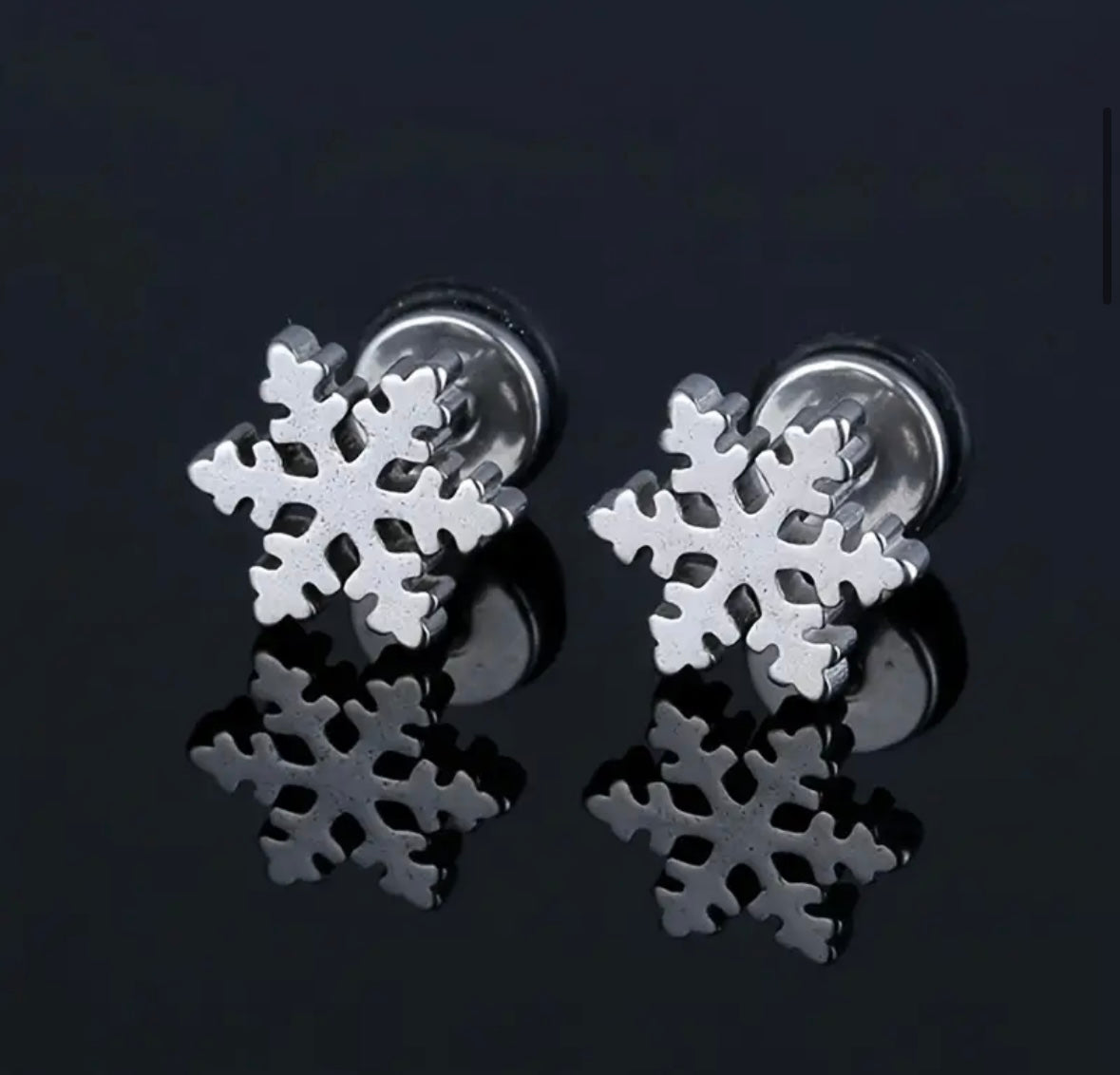 Snowflake Stainless Steel Studs